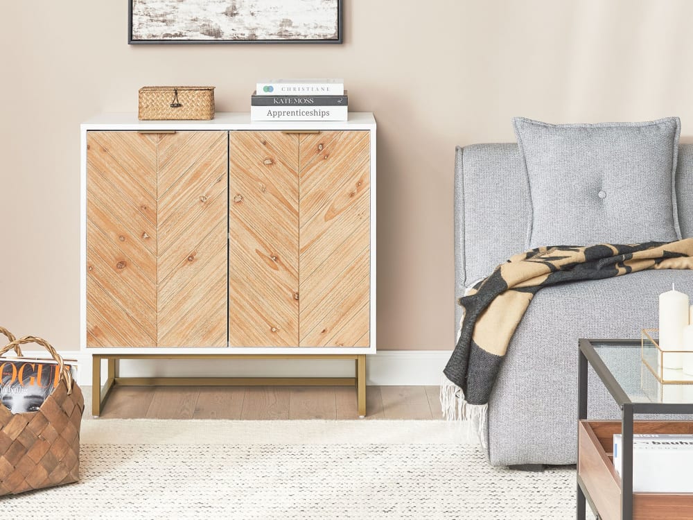 Schrank aus Holzwerkstoff 80cm, weiß - Maisons Du Monde