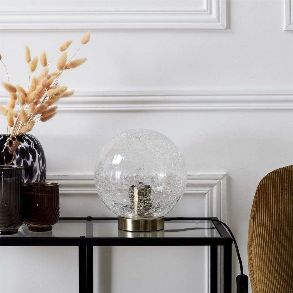 Lampe à poser boule en verre ciselé — vue 4