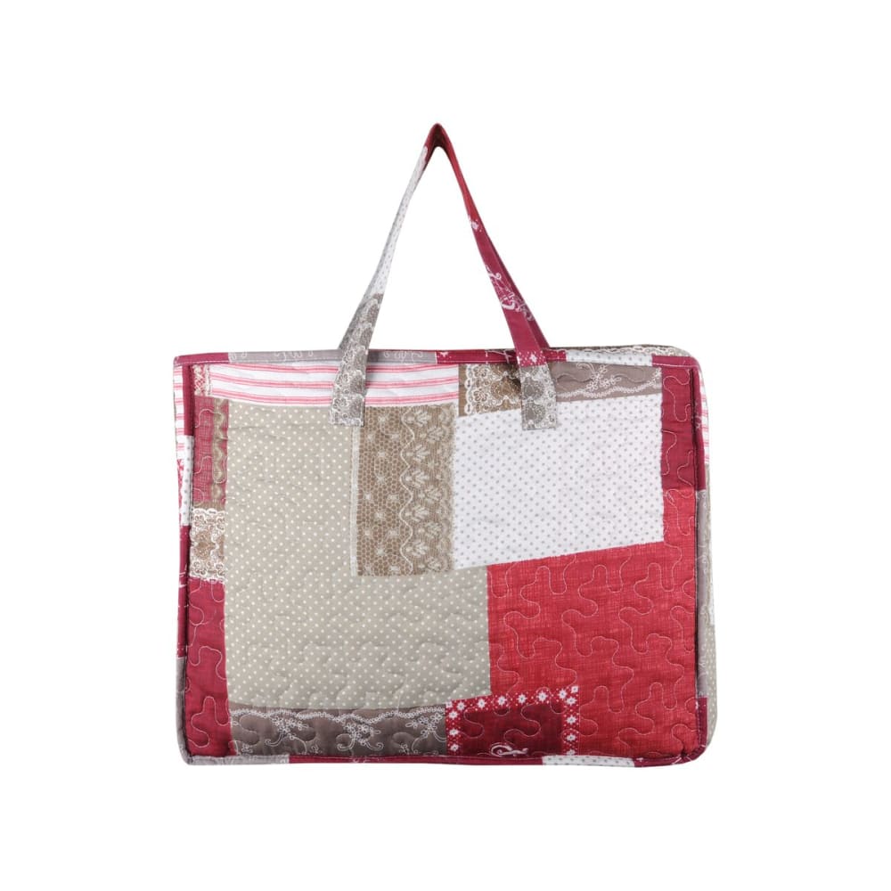 Boutis et taies avec imprimé patchwork romantique polyester rouge