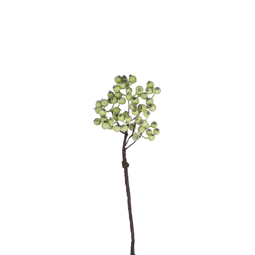 Branche de baies artificielle vert clair h35