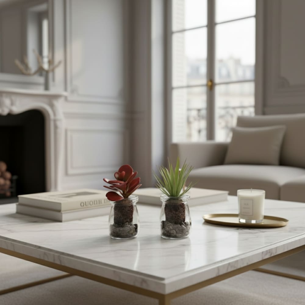 Succulente crassula artificielle en pot bordeaux H13 - Maisons du Monde