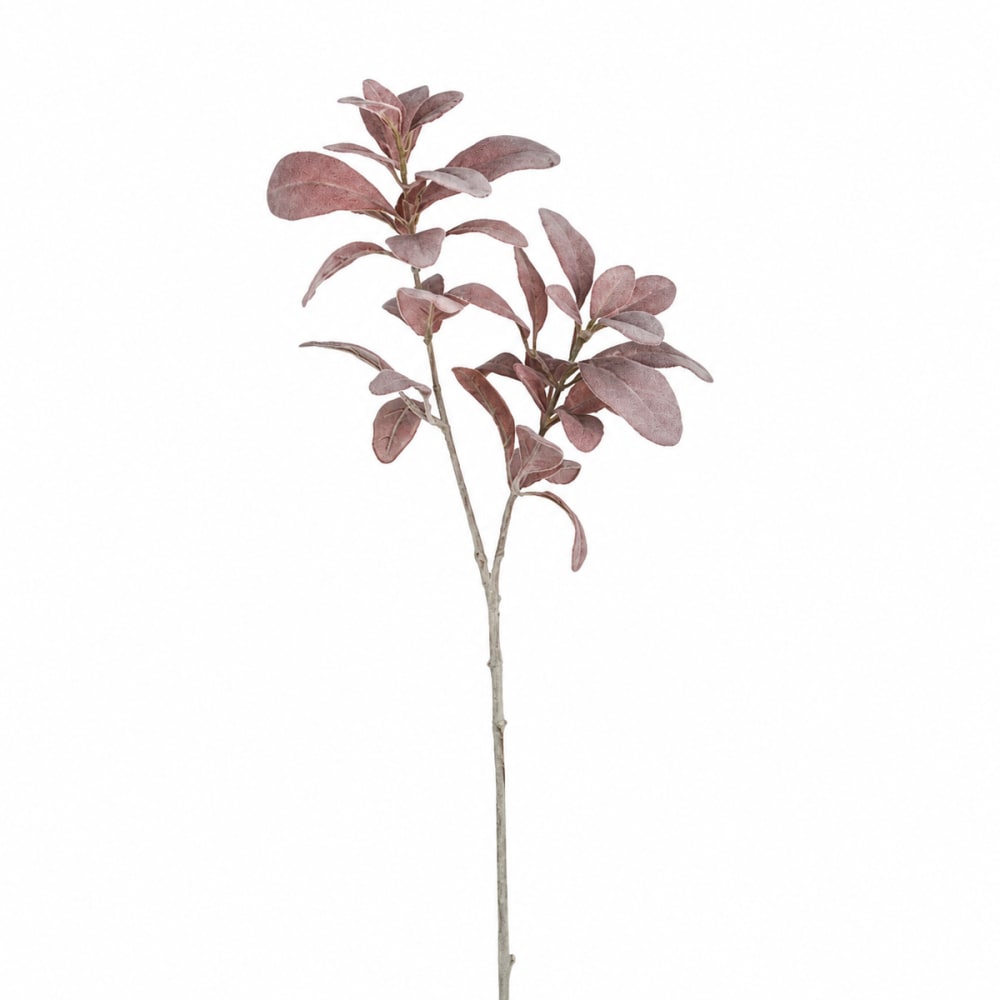 Sia Deco Feuillage oreille d'agneau artificielle rouge h74 style contemporain - Pes - Polyester
