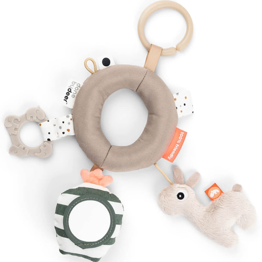 Done by Deer Hochet d'activités Beige Pes - Polyester - 21x25x3cm