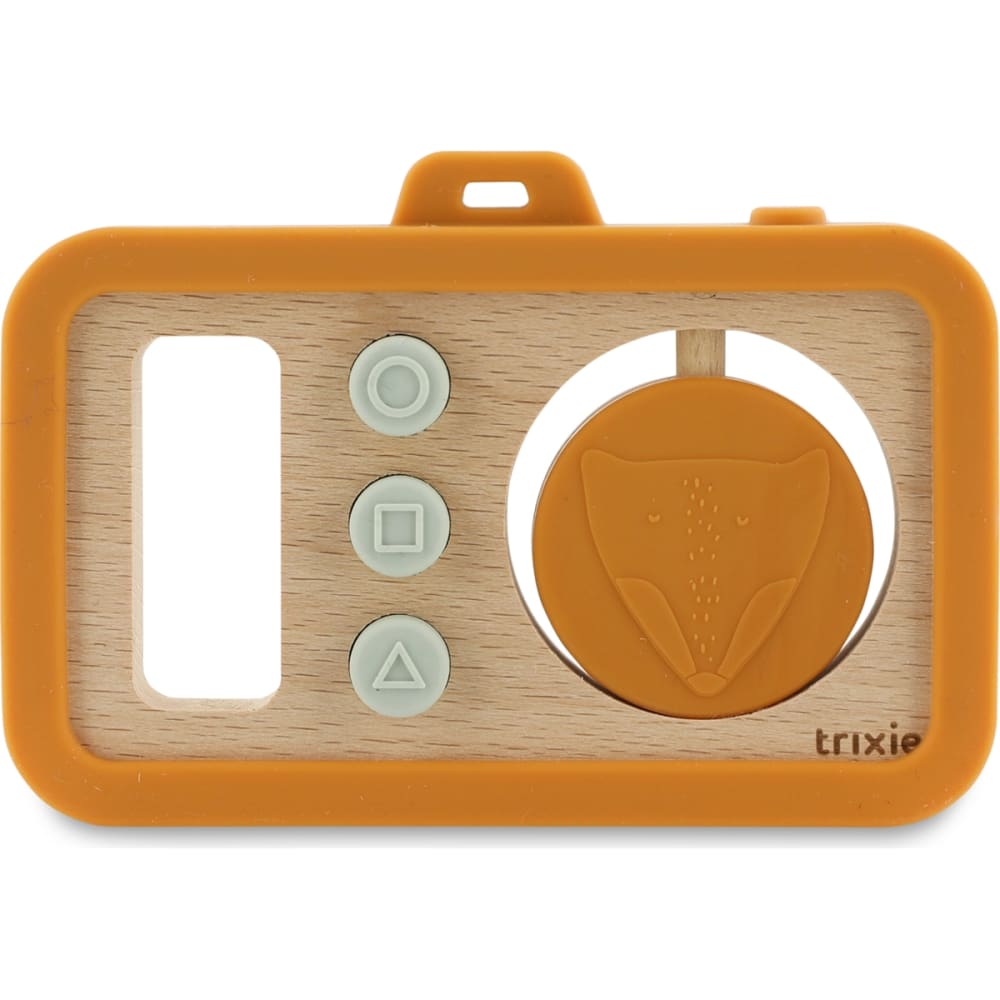 Trixie Jouet d'activités appareil photo Orange Bois - 8x11x2cm