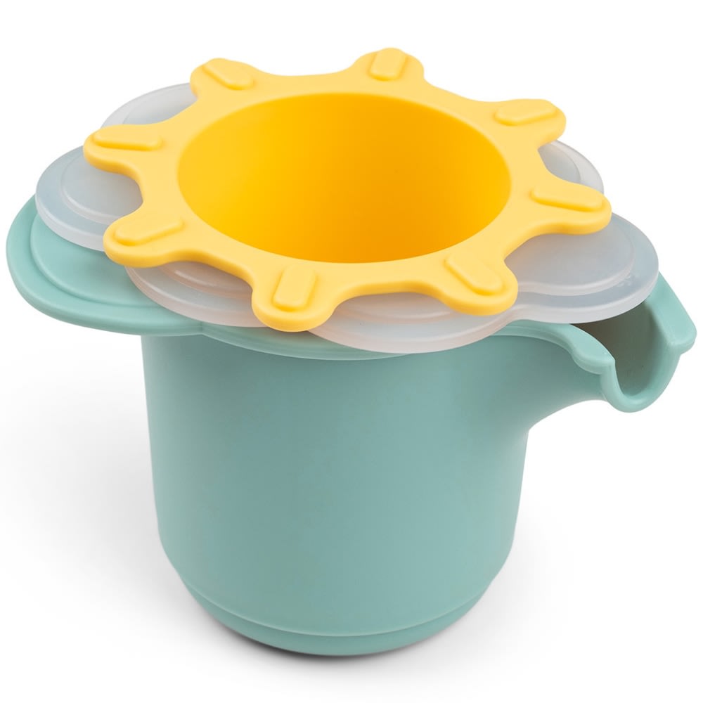 Done by Deer Lot de 3 gobelets empilables Jaune Pvc - Poly Chlorure De Vinyle - 9x11x8cm