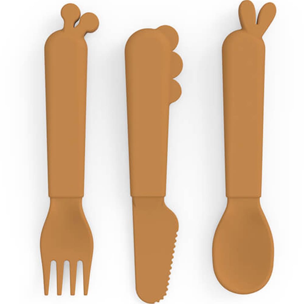 Done by Deer - Set de 3 couverts Kiddish Deer friends Moutarde
