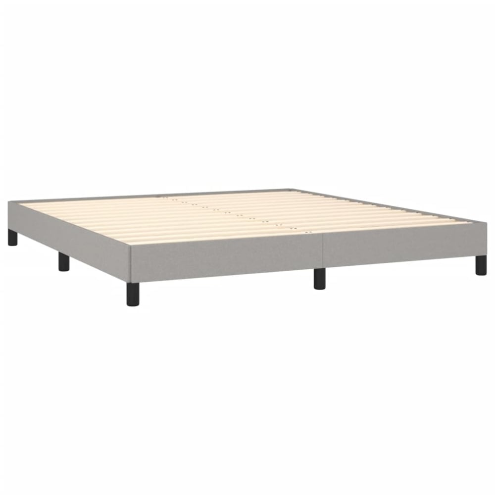 Sommier sans matelas tissu gris clair 180x200 cm