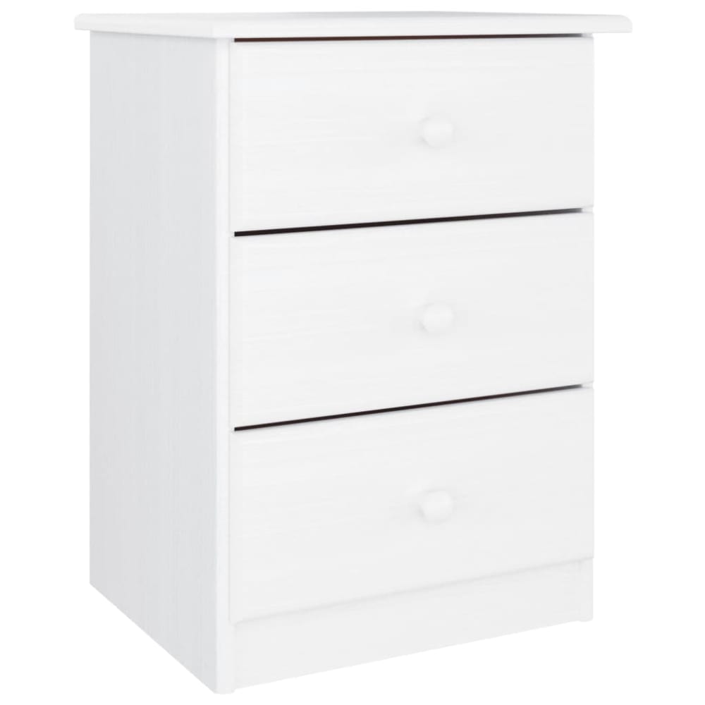 Table de chevet bois blanc 41x35x55,5 cm