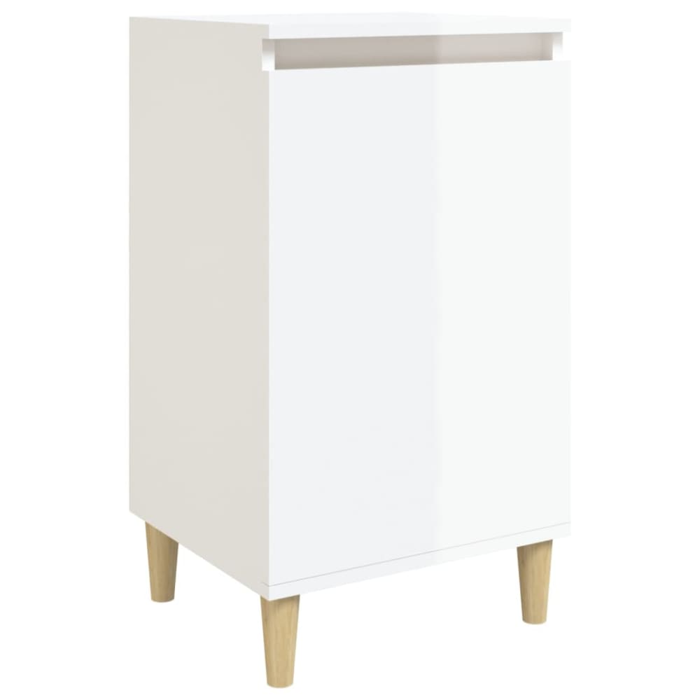 Table de chevet bois blanc 40x35x70 cm
