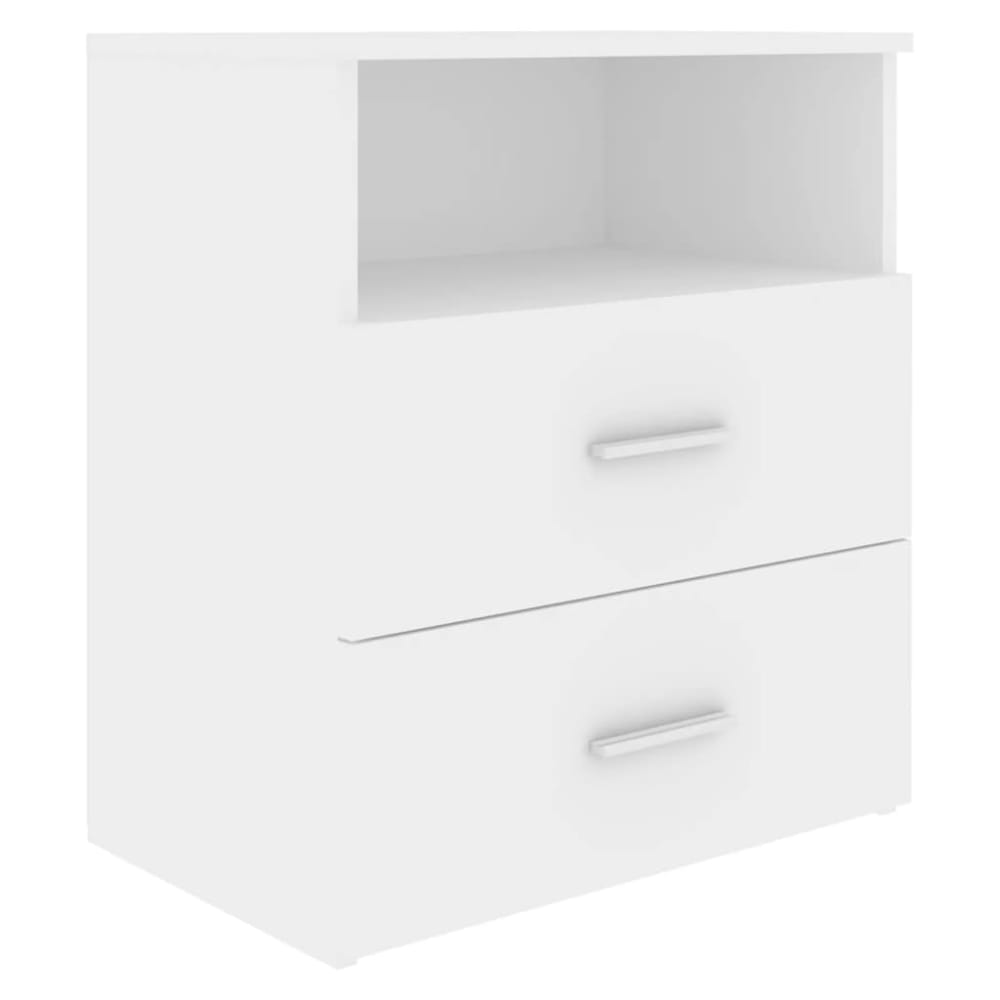 Table de chevet bois blanc 50x32x60 cm