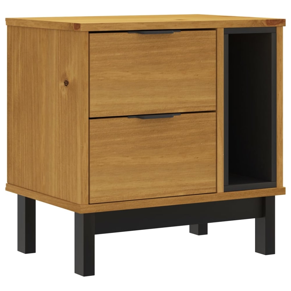 Table de chevet bois marron 49x35x50 cm