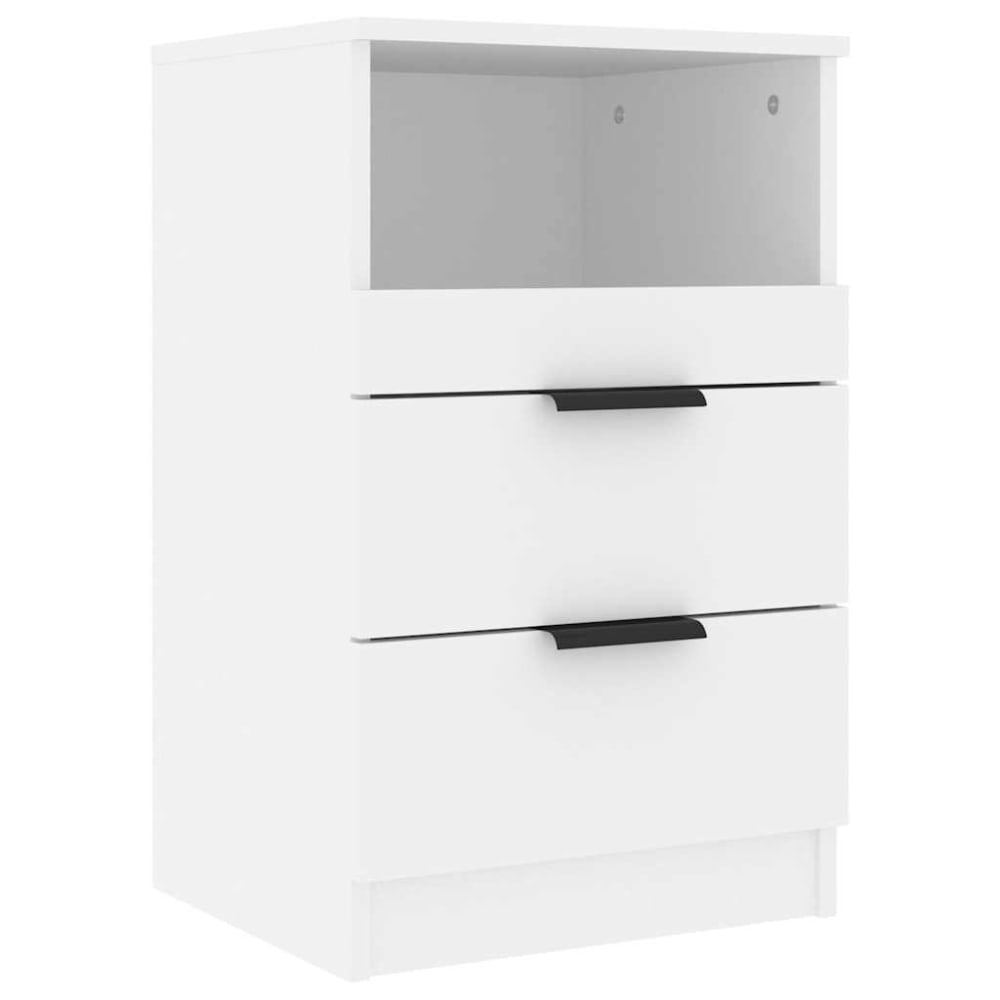 Table de chevet bois blanc 40x36x65 cm