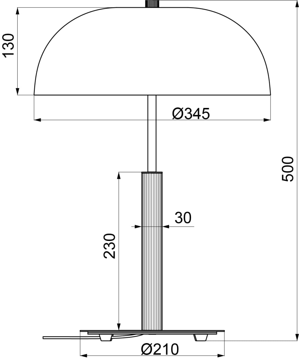 Lampe à poser en métal noir et doré — vue 3