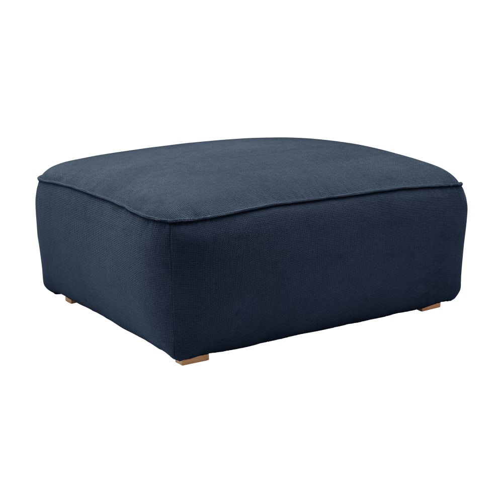 Grand pouf rectangulaire 1 place bleu marine — Beyit