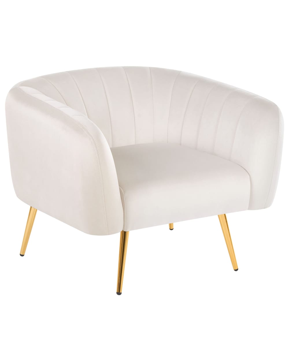 fauteuil en velours blanc