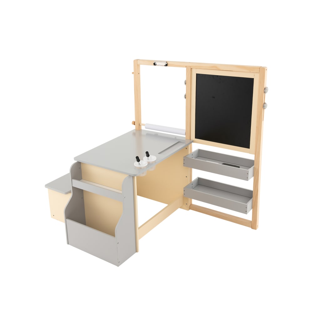 Bureau enfant avec rangement gris 81 x 114 x 100cm