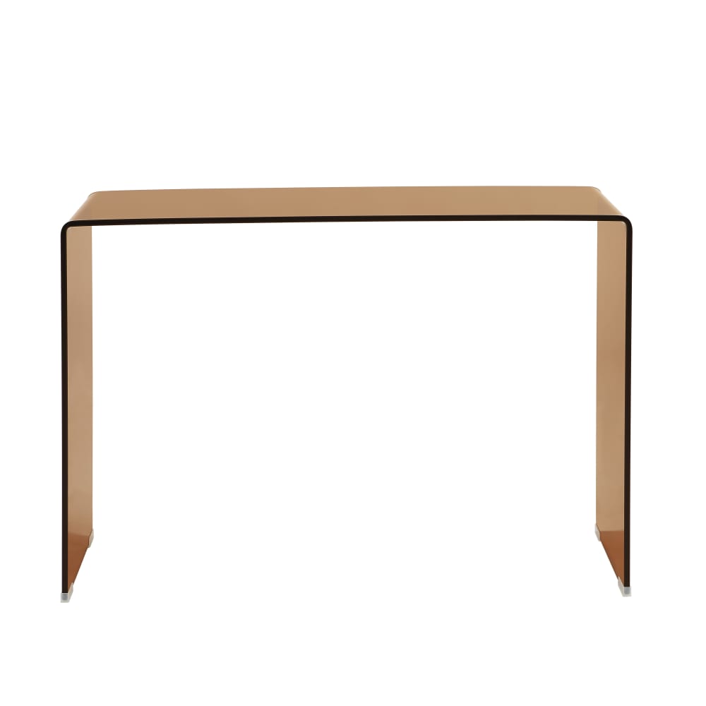 Console verre trempé caramel 110cm - Maisons du Monde