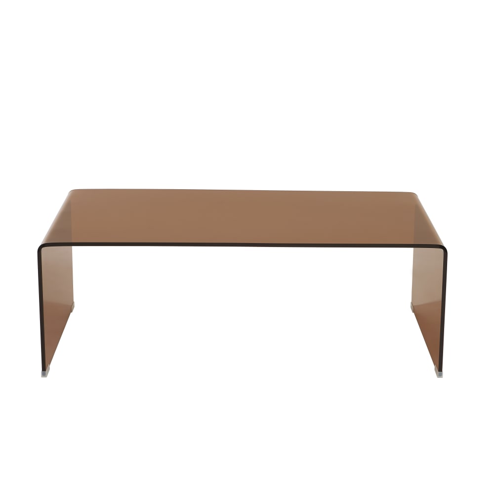 Table basse verre trempé caramel 120cm - Maisons du Monde
