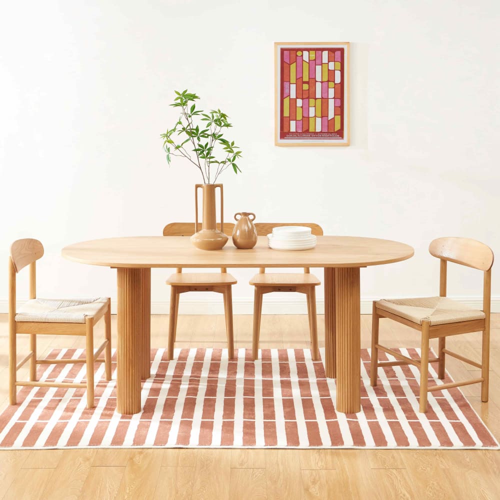 Table de séjour placage chêne 180cm