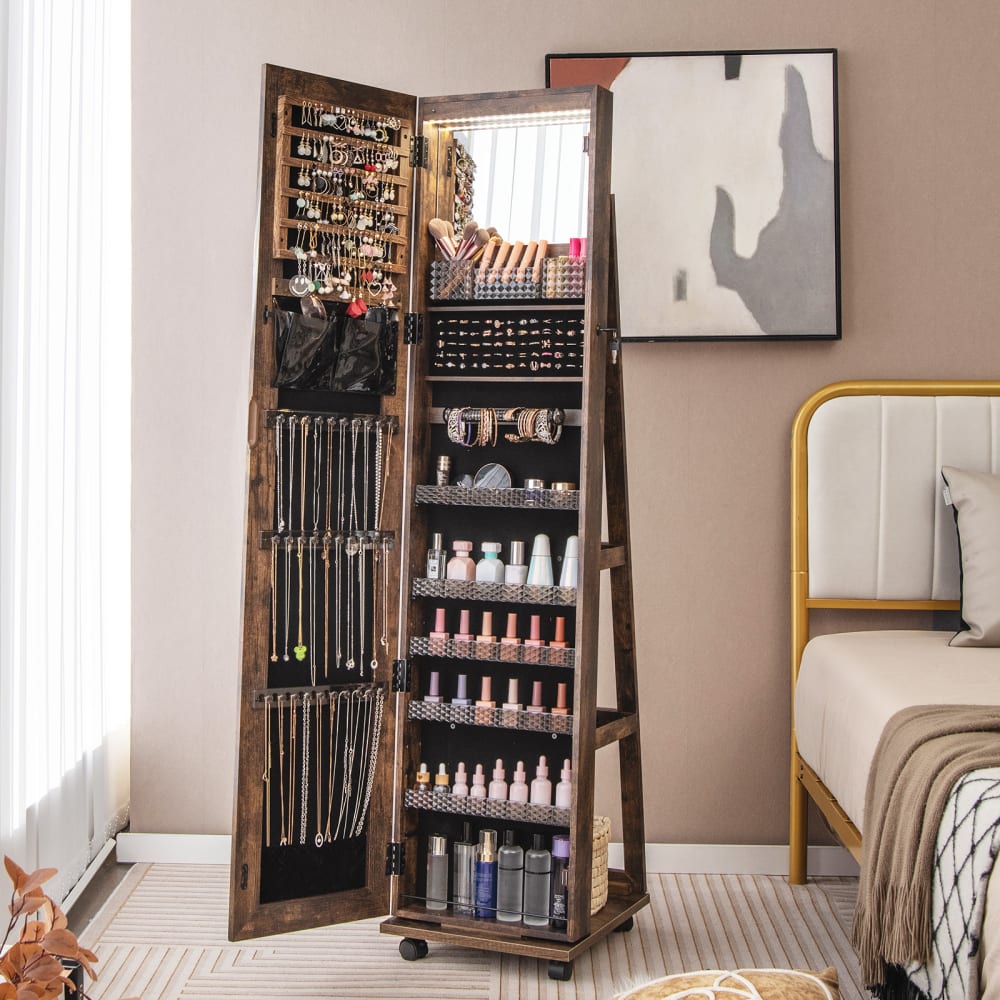 Armoire à bijoux led café - Maisons du Monde