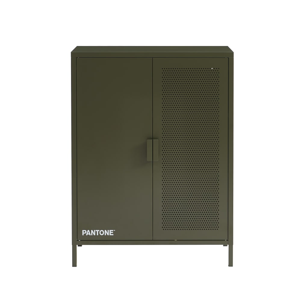 Buffet métal vert olive 2 portes 75cm