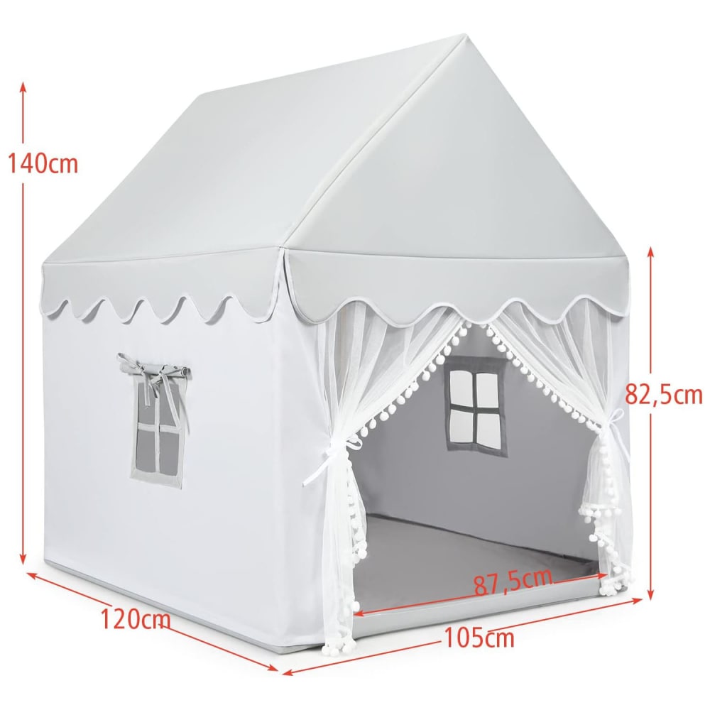 Tente de jeu pour enfants bois massif gris 120X105X140cm - Maisons du Monde