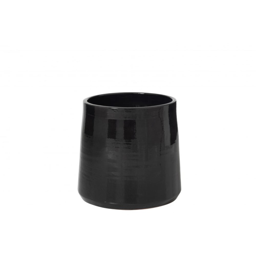 Cache-pot en céramique noir 28x28x26 cm