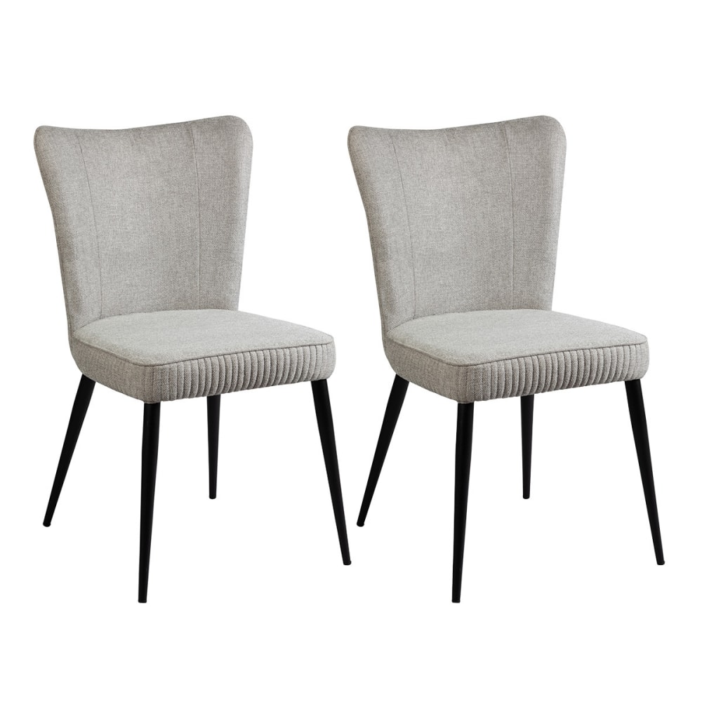 Lot de 2 chaises tissu