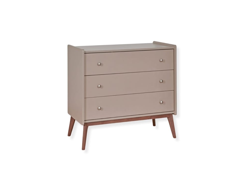 Commode 3 tiroirs Argile et Noyer (Nateo Concept) - Image 1