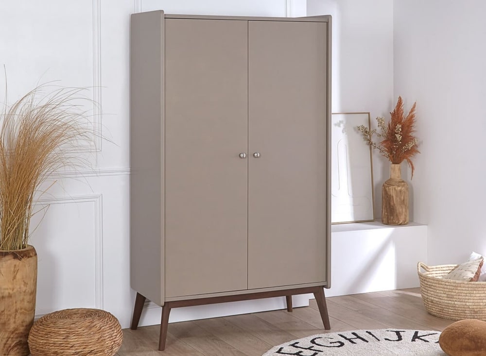 Armoire 2 portes Argile et Noyer - Maisons du Monde