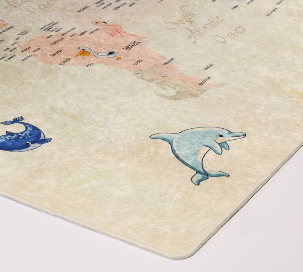 Tapis polyester beige 120 x 180 cm - Maisons du Monde