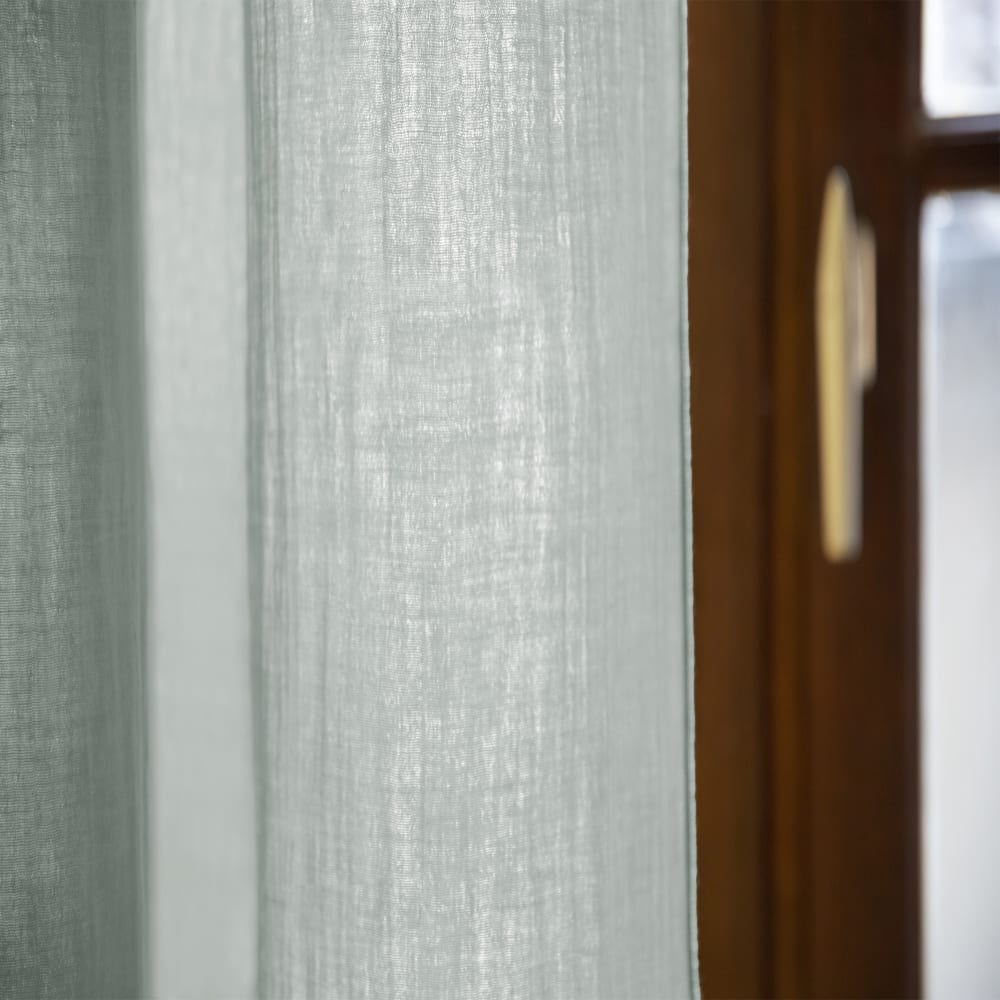 Rideau ajustable gaze de coton eucalyptus 140x300 cm — vue 4