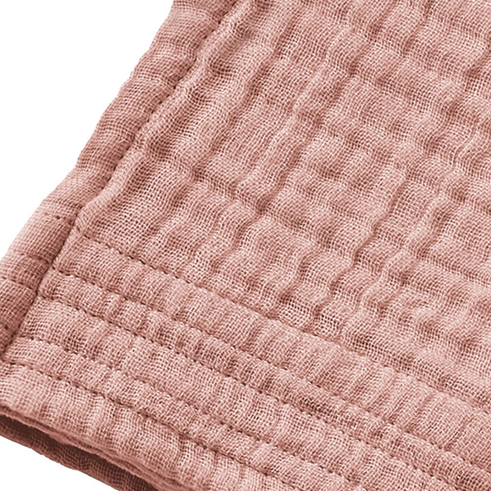 Serviette de bain gaze de coton rose 50x90 cm - Maisons du Monde