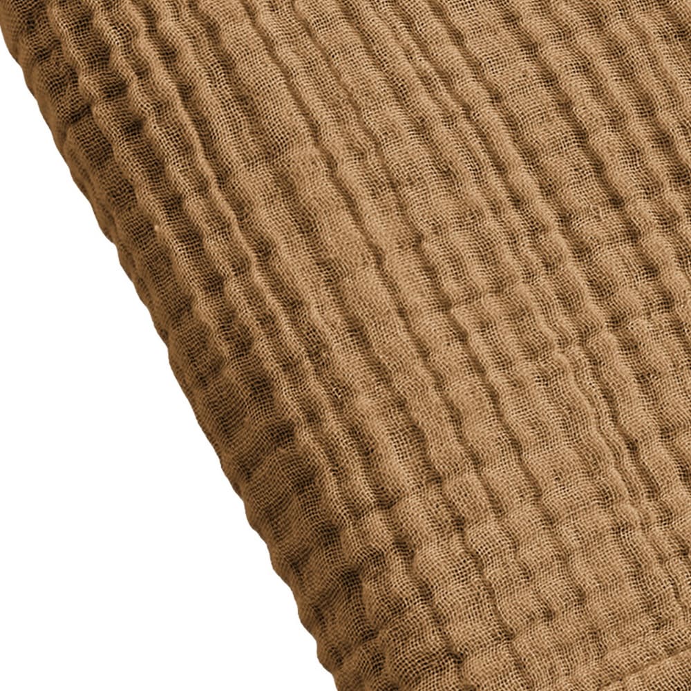 Serviette de bain gaze de coton camel 70x130 cm - Maisons du Monde