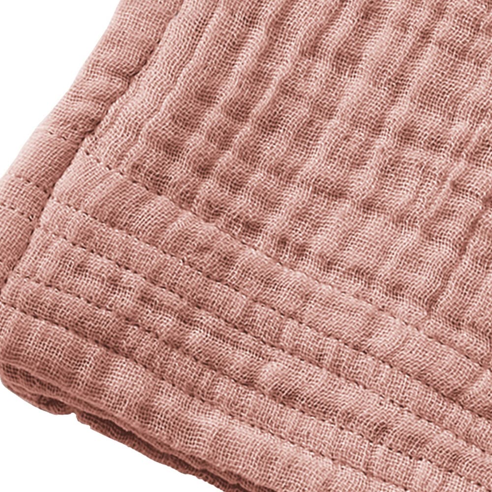 Serviette de bain gaze de coton rose 30x50 cm - Maisons du Monde