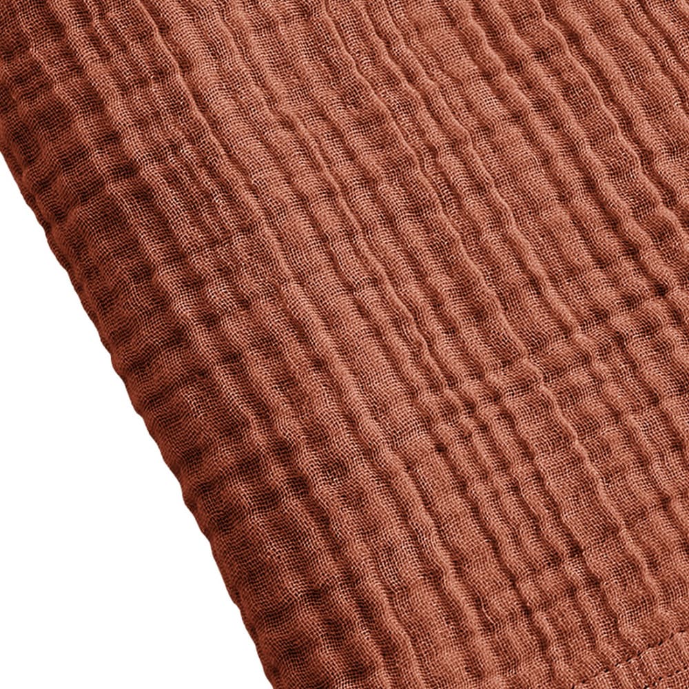 Serviette de bain gaze de coton terracotta 90x150 cm - Maisons du Monde