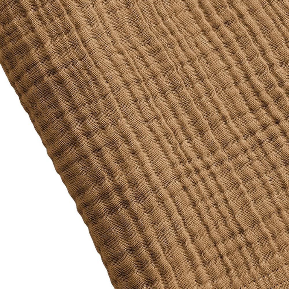 Serviette de bain gaze de coton camel 90x150 cm - Maisons du Monde