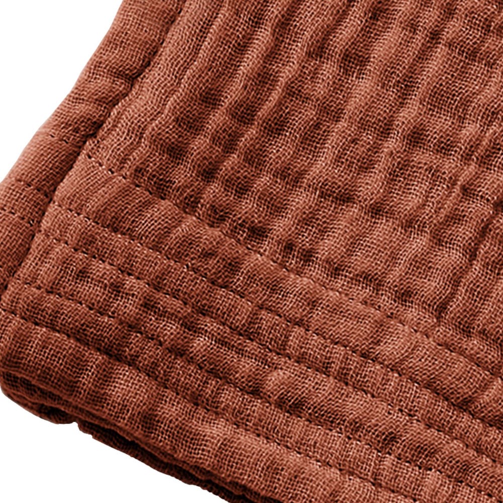 Serviette de bain gaze de coton terracotta 30x50 cm - Maisons du Monde