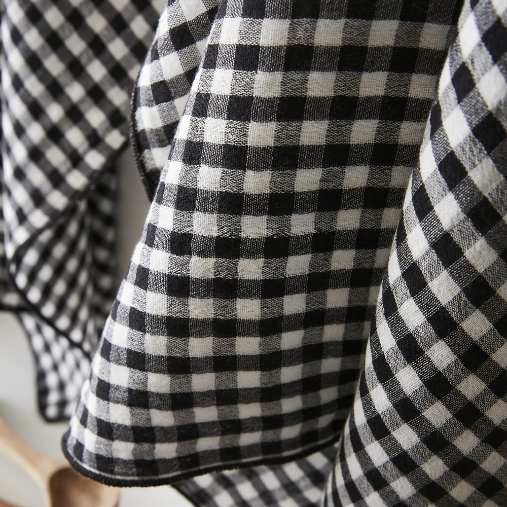 Lot de 2 essuie-mains gaze de coton quadri truffe 50x70 cm - Maisons du Monde