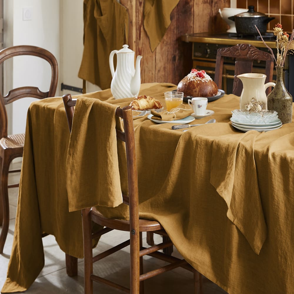 Nappe rectangle lin français