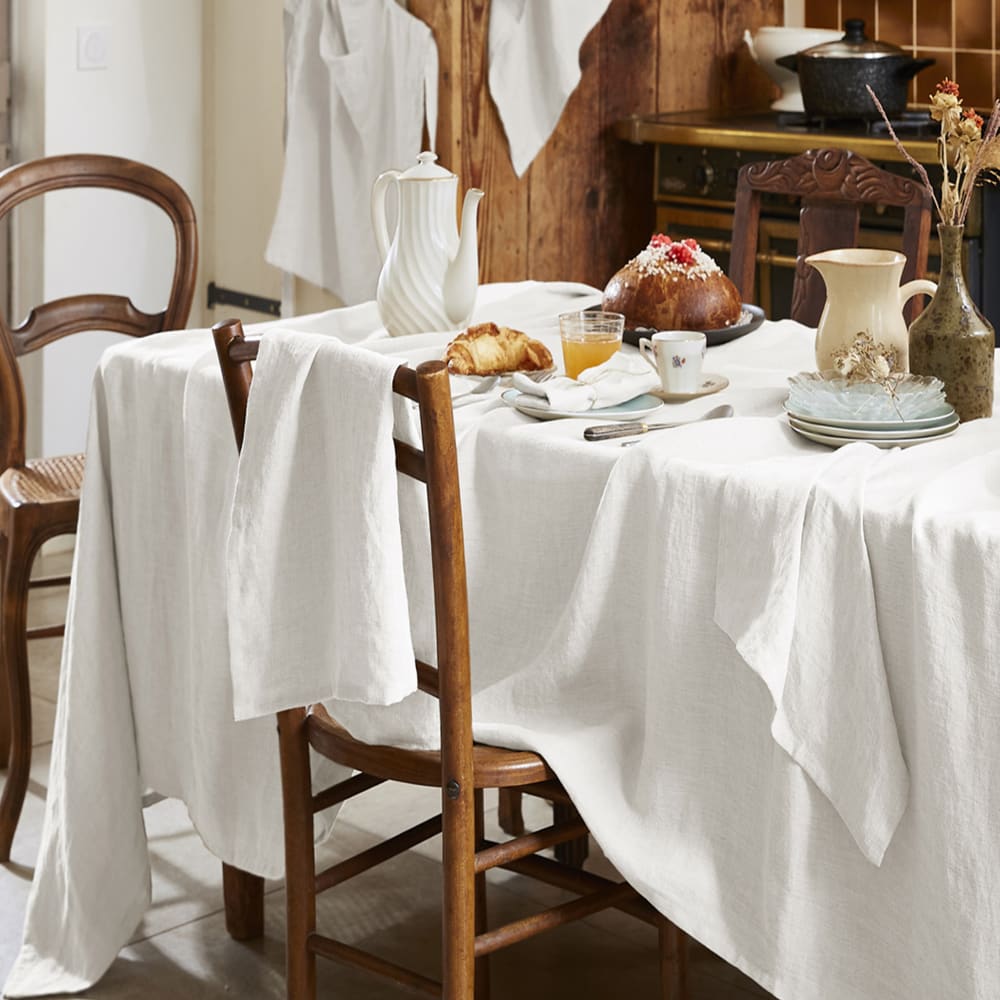 Nappe rectangle lin français