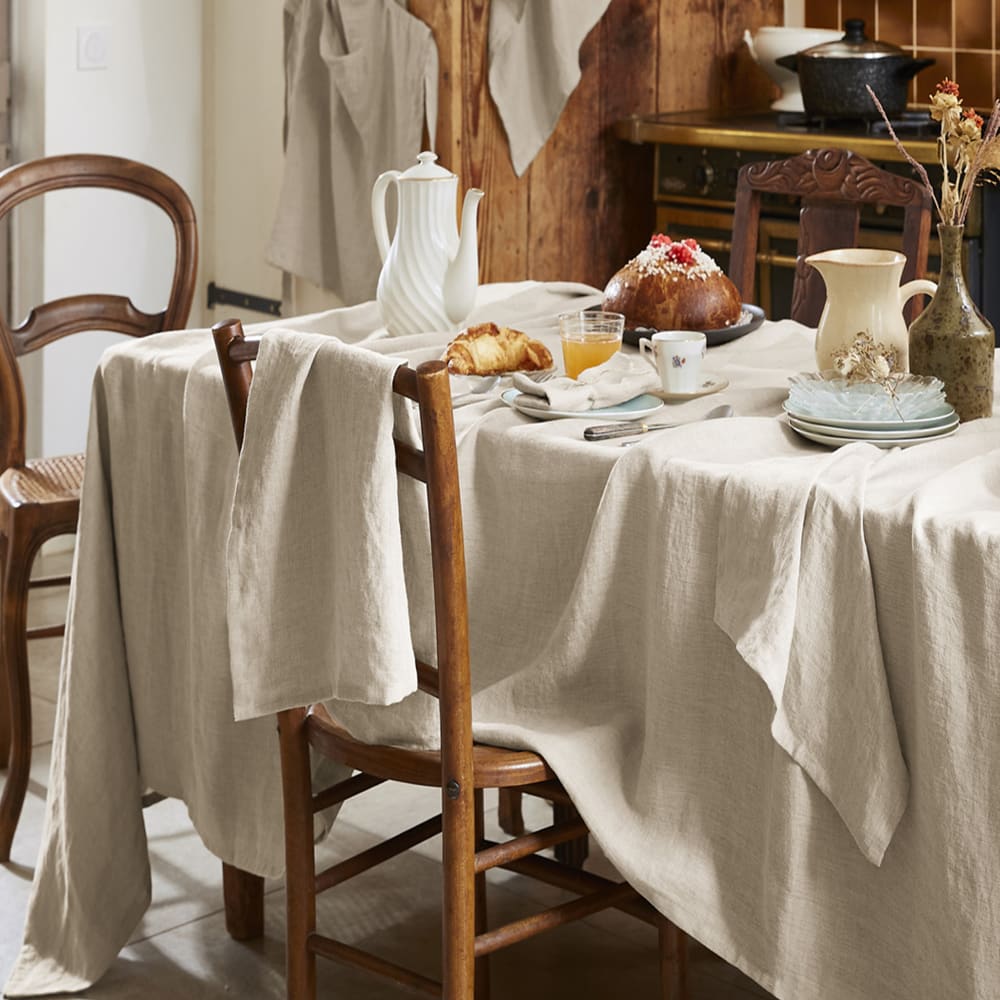 Nappe rectangle lin français