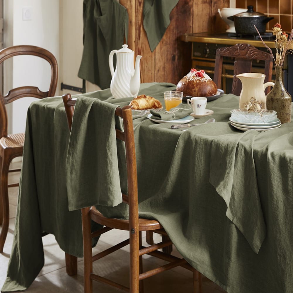 Nappe rectangle lin français