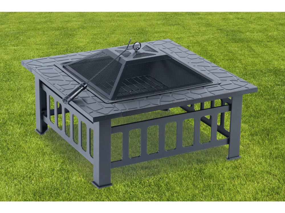 Barbecue bois en noir 81 x 81 x 45 cm - Maisons du Monde