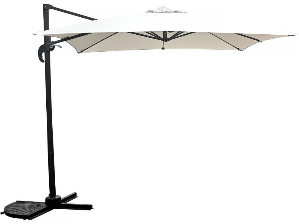 Parasol jardin aluminium ecru 250 x 250 x 236 cm