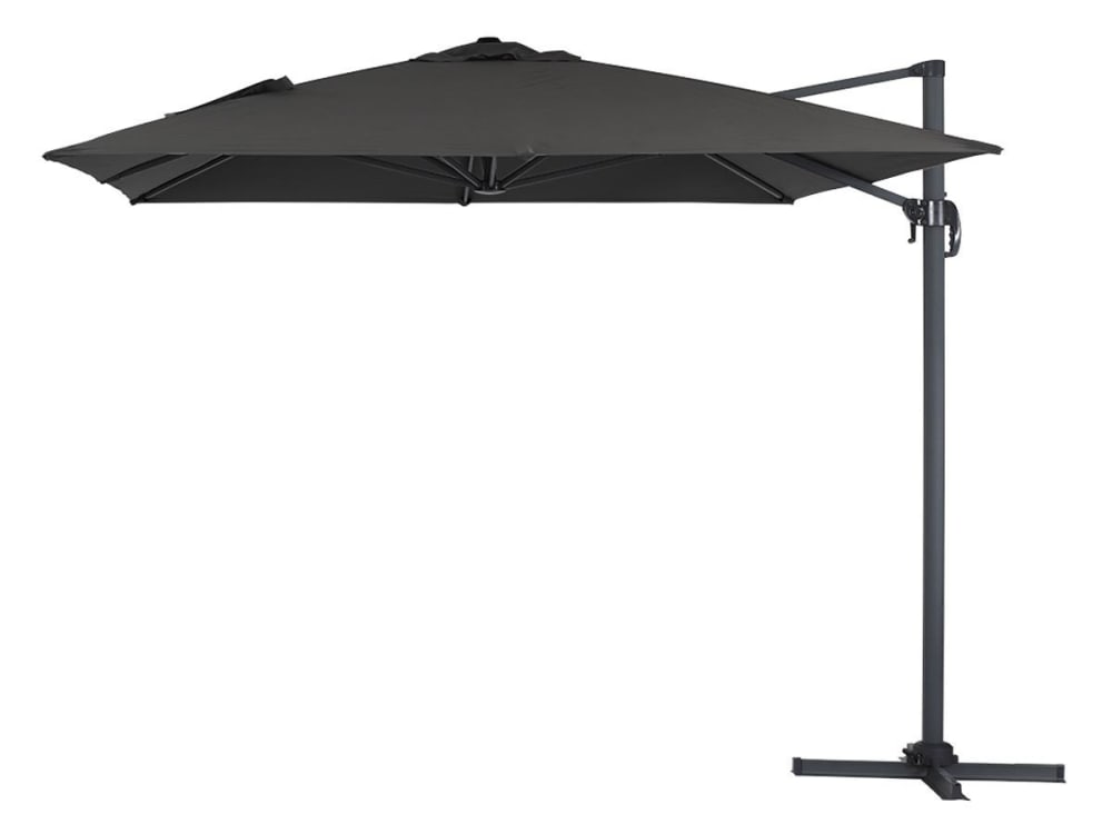 Parasol jardin en aluminium noir 300 x 400 x 300 cm