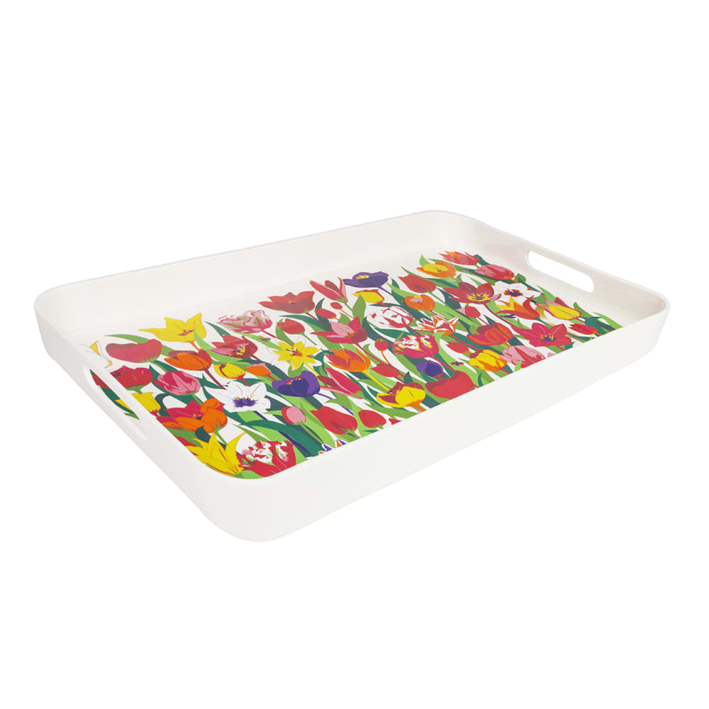Plateau de service  multicolore mélamine 53,7  x  34,7  x 5 cm
