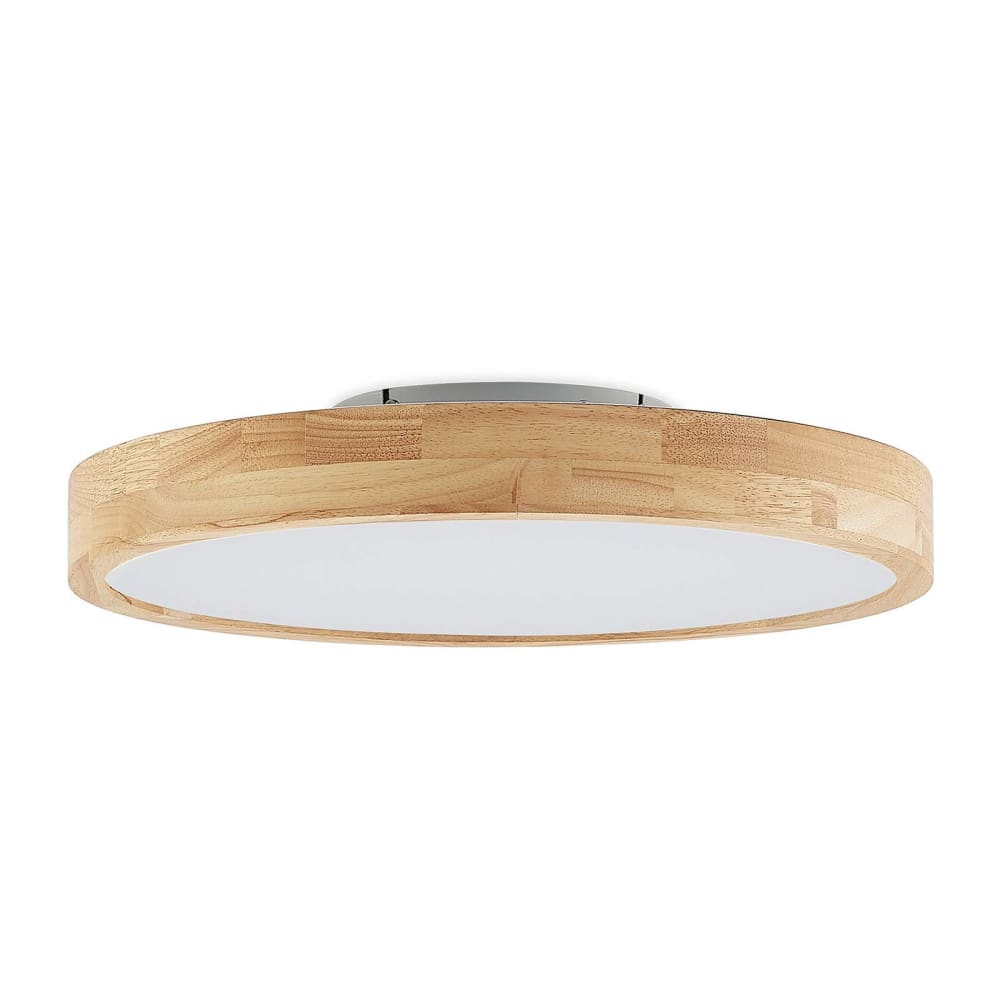 Lindby Deckenlampe aus Holz, Holz hell, weiß style modern Braun Holz