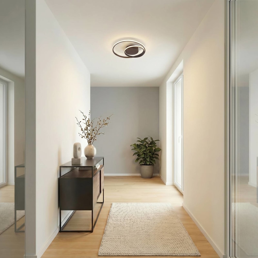 Plafonnier led en aluminium noir - Maisons du Monde