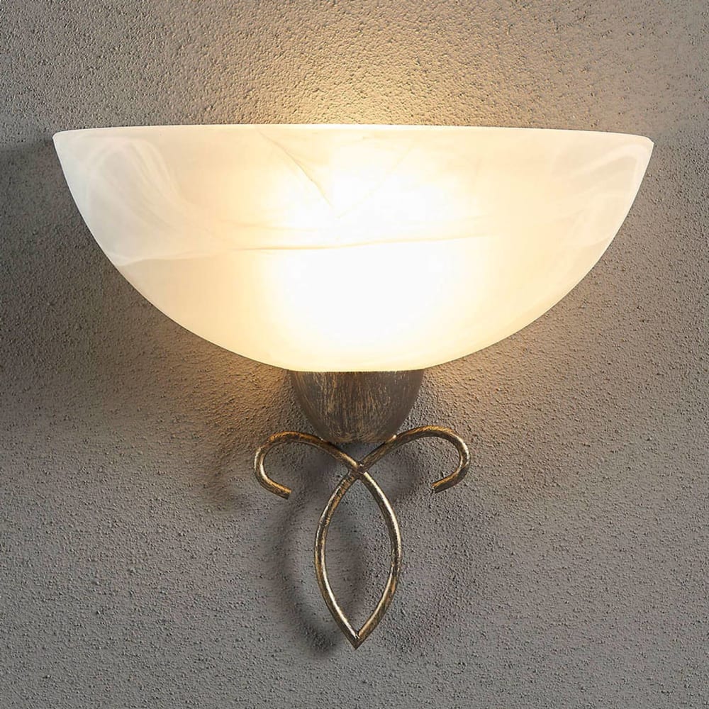 Wandleuchte, Wandlampe Innen aus Glas, weiß - Maisons Du Monde